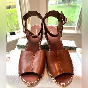 Clarks Brown Espadrilles with Ankle Straps 8